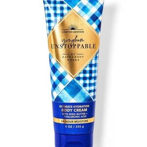 Bath & Body Works Gingham Unstoppable Body Cream - Blue & Gold